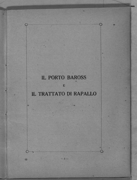 La questione di porto Baross